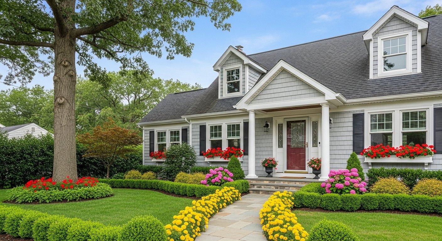 Residential landscaping in Monroe, CT